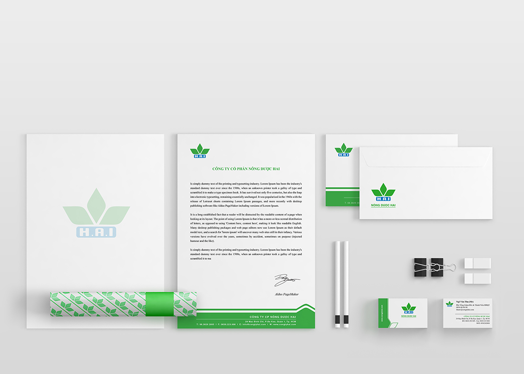 NÔNG DƯỢC HAI - Thiết kế logo và hệ thống nhận diện thương hiệu Nông Dược HAI