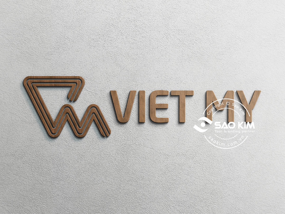 VIỆT MỸ - Thiết kế logo may gia công Việt Mỹ