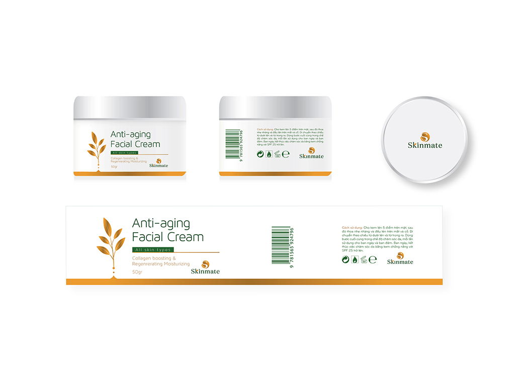 SKINMATE - Thiết kế logo mới cho thương hiệu mỹ phẩm SKINMATE