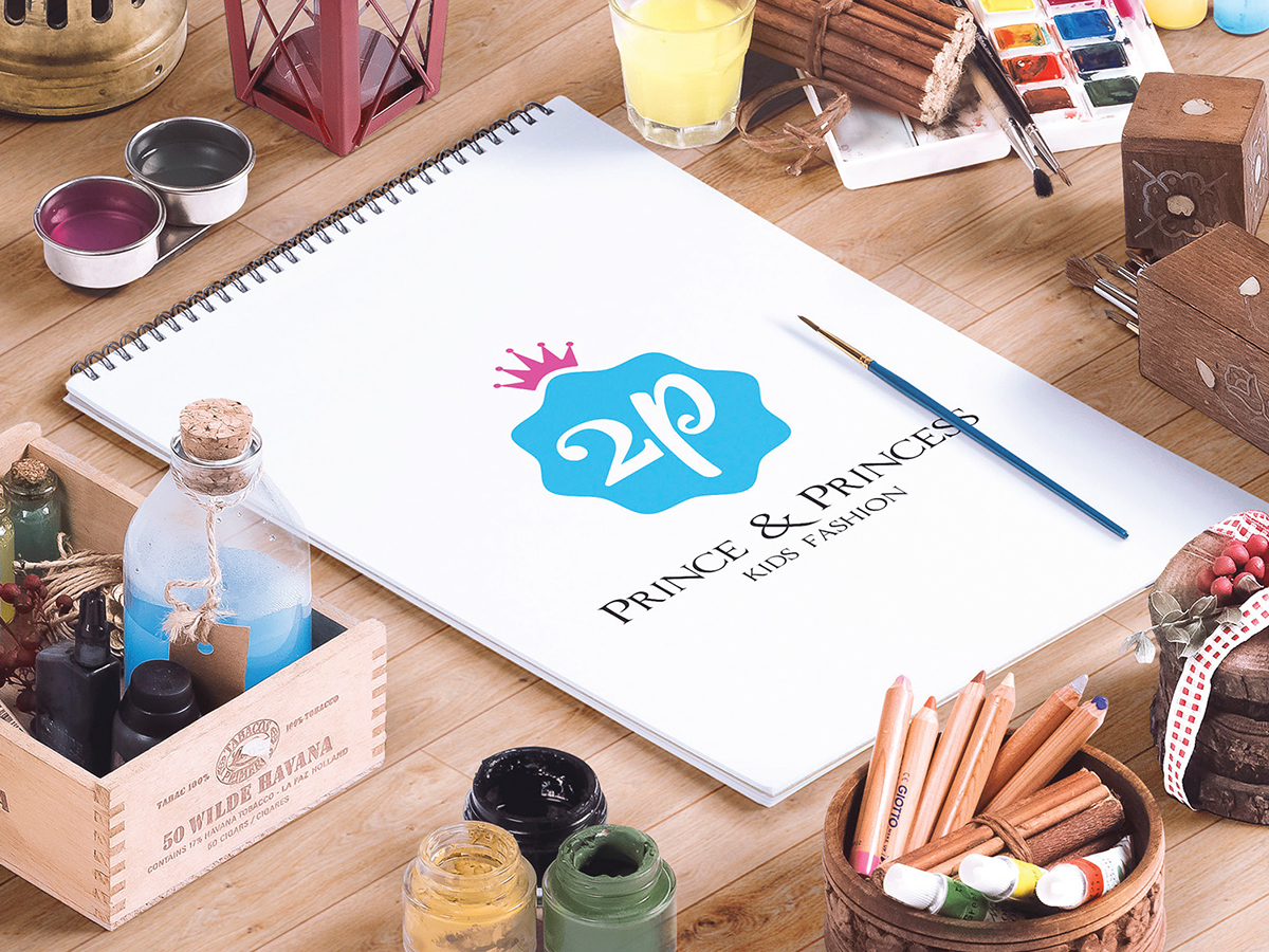 2P - Prince & Princess - Ấn tượng với mẫu thiết kế logo và bộ nhận diện thương hiệu thời trang trẻ em 2P