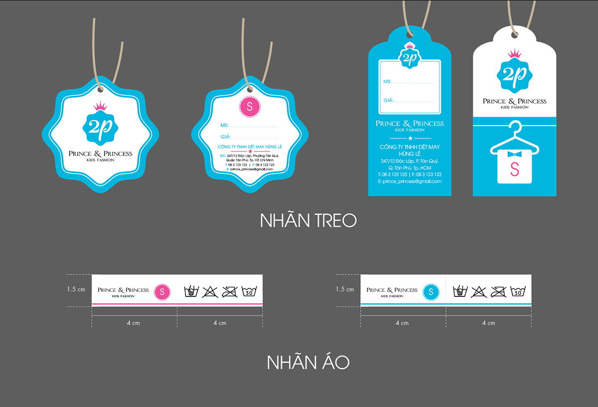 2P - Prince & Princess - Ấn tượng với mẫu thiết kế logo và bộ nhận diện thương hiệu thời trang trẻ em 2P