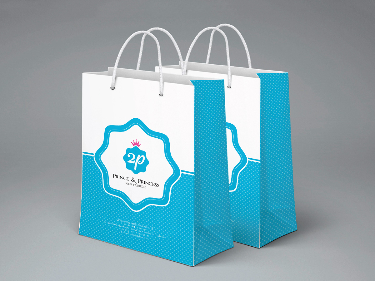 2P - Prince & Princess - Ấn tượng với mẫu thiết kế logo và bộ nhận diện thương hiệu thời trang trẻ em 2P