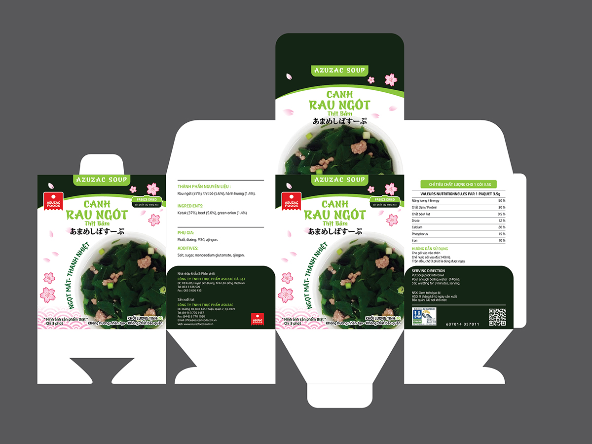 ASUZAC - Thiết kế bao bì sản phẩm mới cho thương hiệu thực phẩm ASUZAC