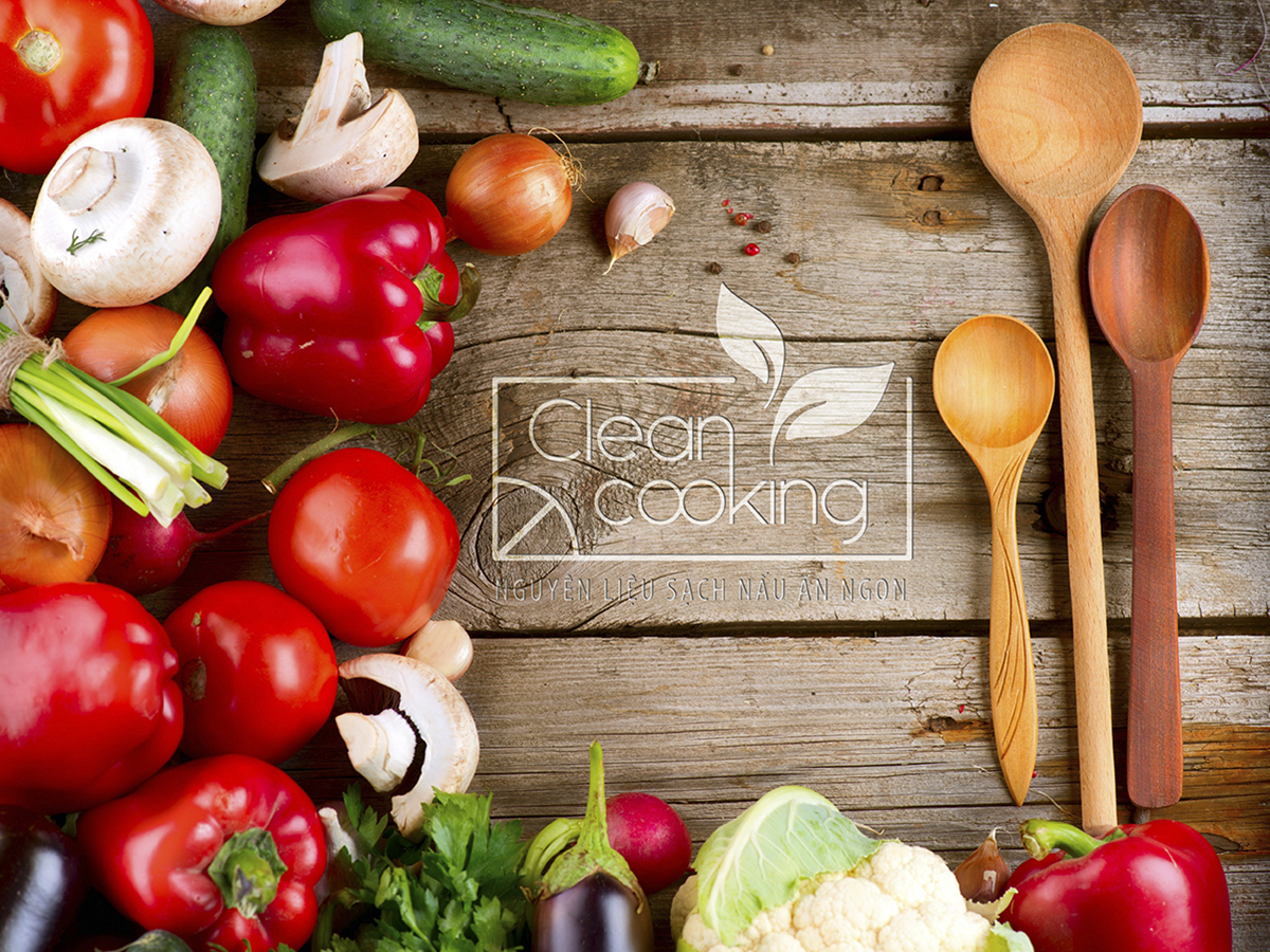 CLEAN COOKING - Thiết kế logo và ấn phẩm marketing thương hiệu thực phẩm Clean Cooking