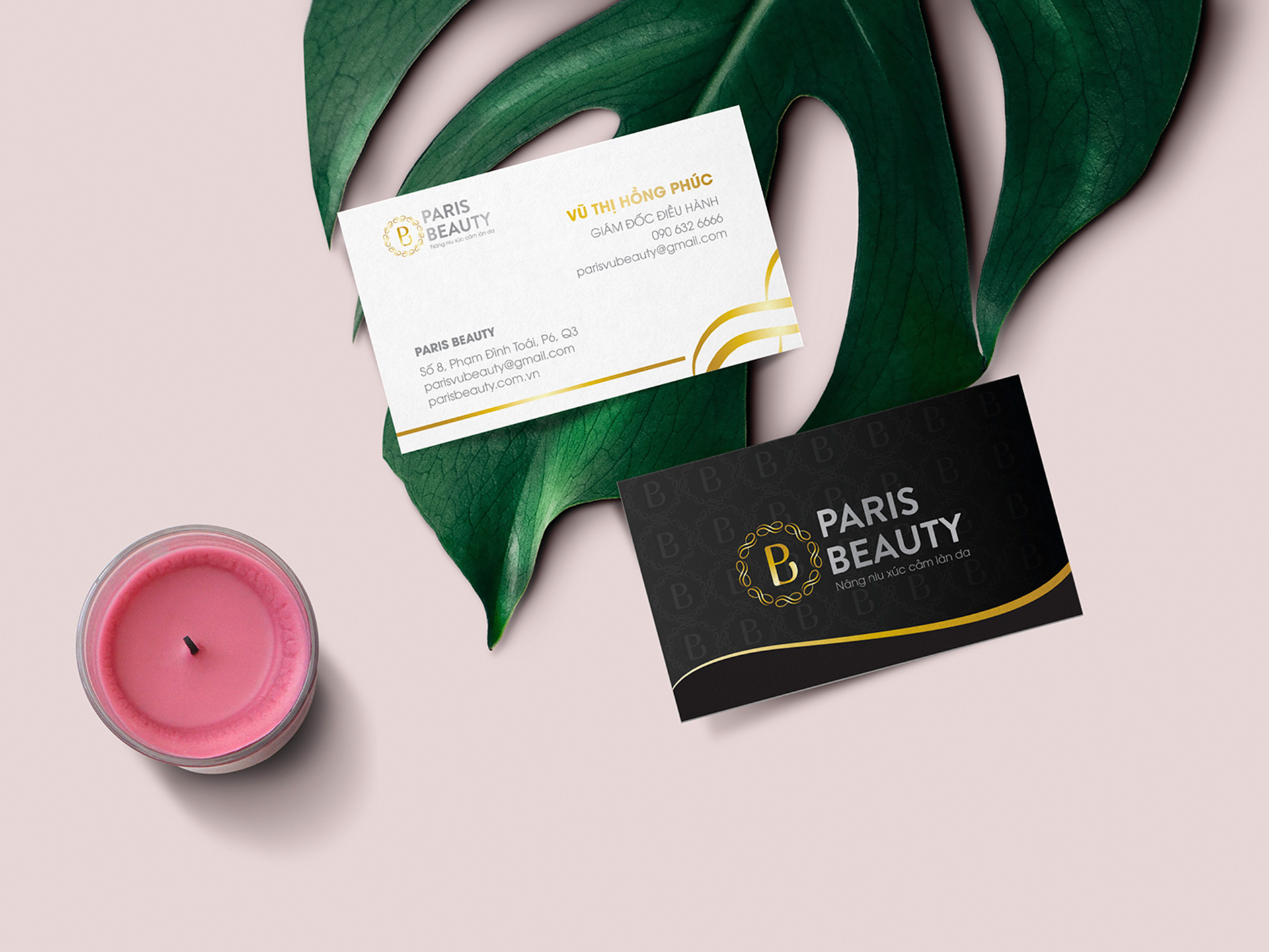 PARIS BEAUTY - Sáng tác slogan, thiết kế logo thương hiệu và website spa Paris Beauty