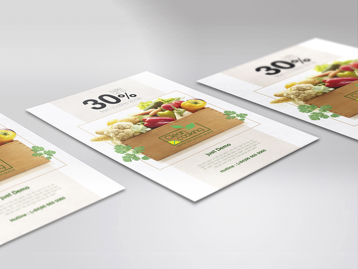 CLEAN COOKING - Thiết kế logo và ấn phẩm marketing thương hiệu thực phẩm Clean Cooking