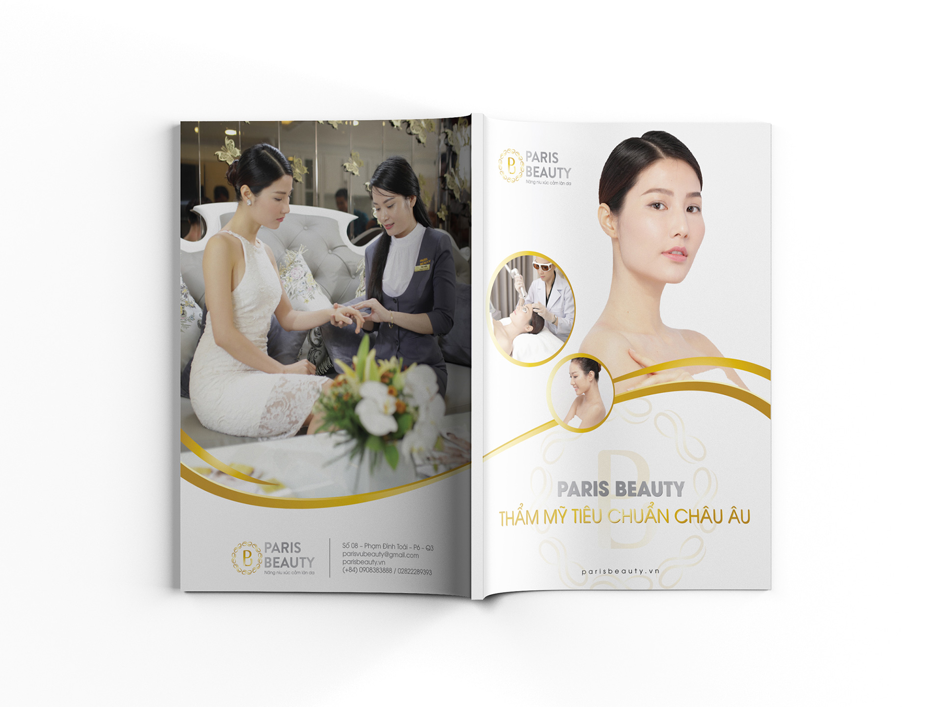 PARIS BEAUTY - Sáng tác slogan, thiết kế logo thương hiệu và website spa Paris Beauty