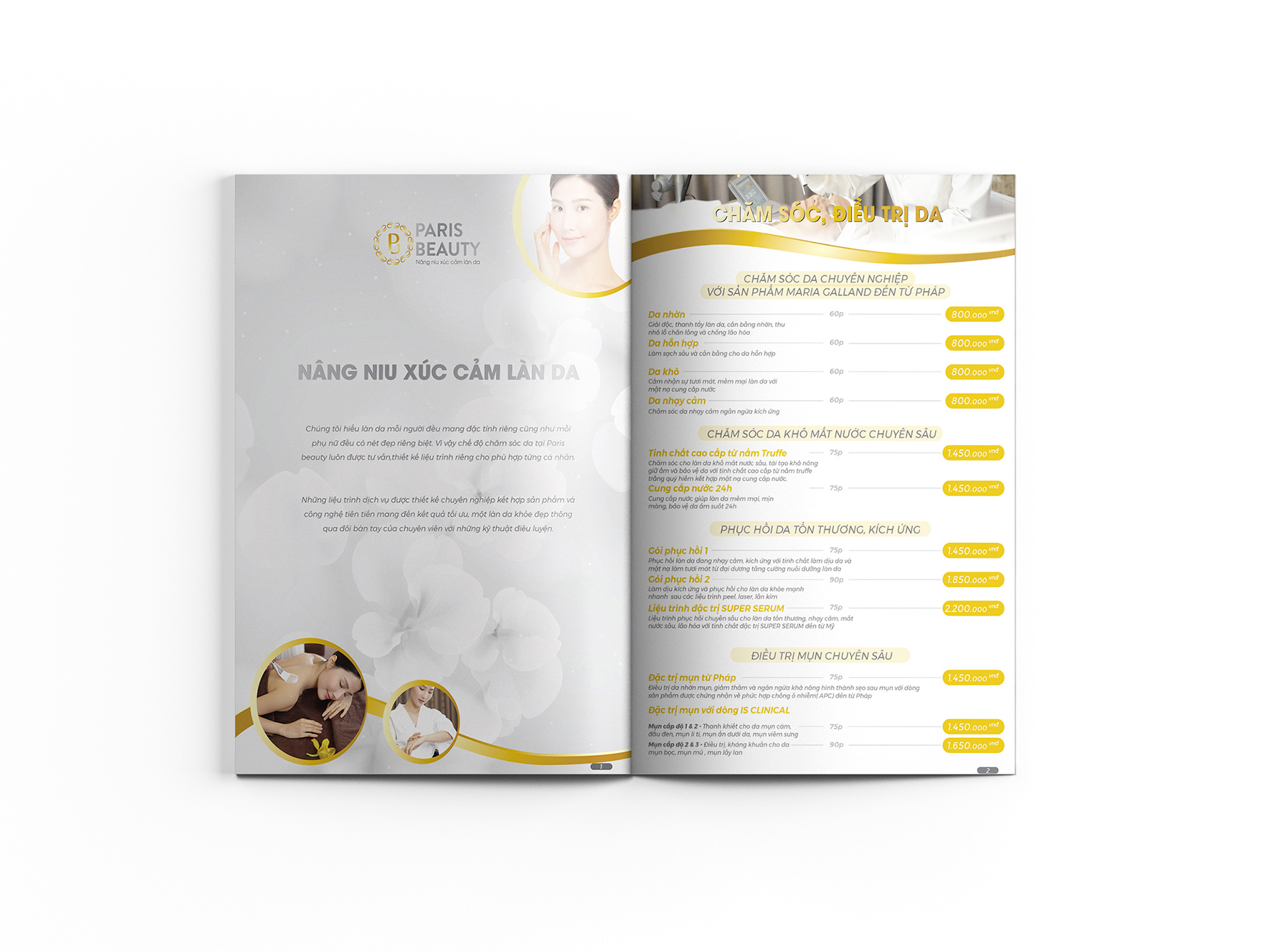 PARIS BEAUTY - Sáng tác slogan, thiết kế logo thương hiệu và website spa Paris Beauty