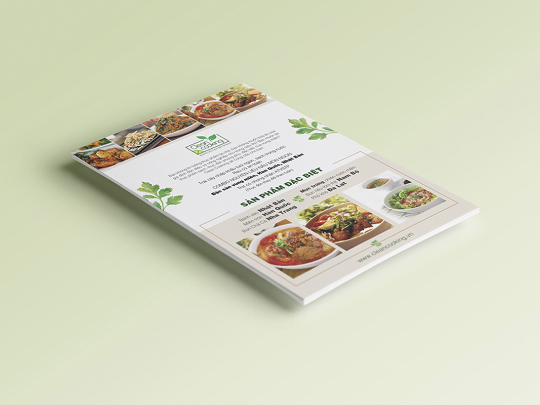 CLEAN COOKING - Thiết kế logo và ấn phẩm marketing thương hiệu thực phẩm Clean Cooking
