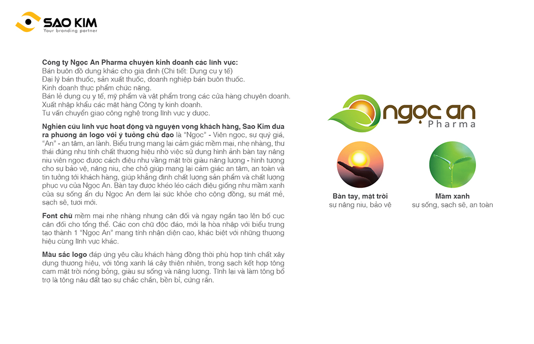 NGỌC AN PHARMA - Thiết kế logo và đặt tên thương hiệu công ty dược phẩm Ngọc An Pharma