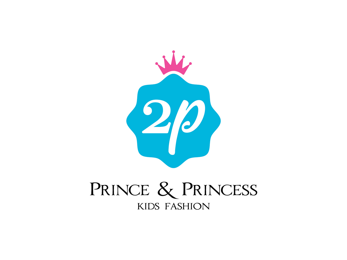 2P - Prince & Princess - Ấn tượng với mẫu thiết kế logo và bộ nhận diện thương hiệu thời trang trẻ em 2P