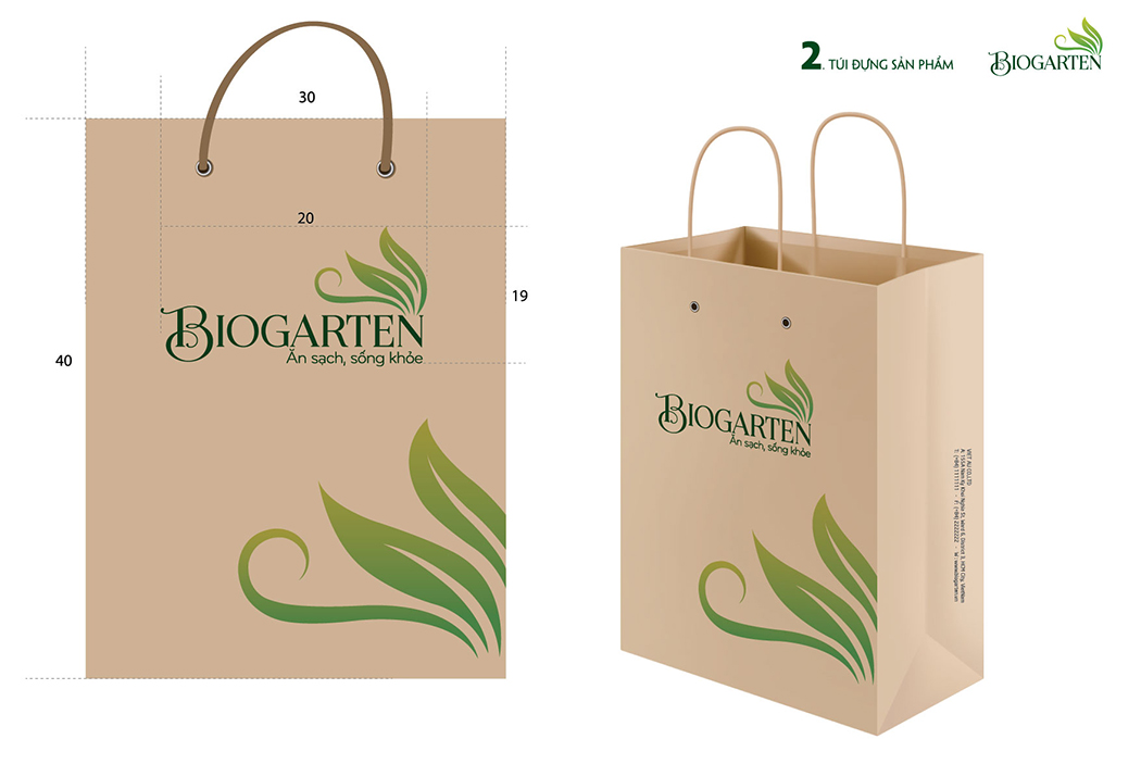 BIO GARTEN - Thiết kế logo và bộ nhận diện thương thực phẩm hữu cơ BioGarten