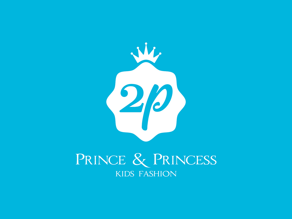 2P - Prince & Princess - Ấn tượng với mẫu thiết kế logo và bộ nhận diện thương hiệu thời trang trẻ em 2P
