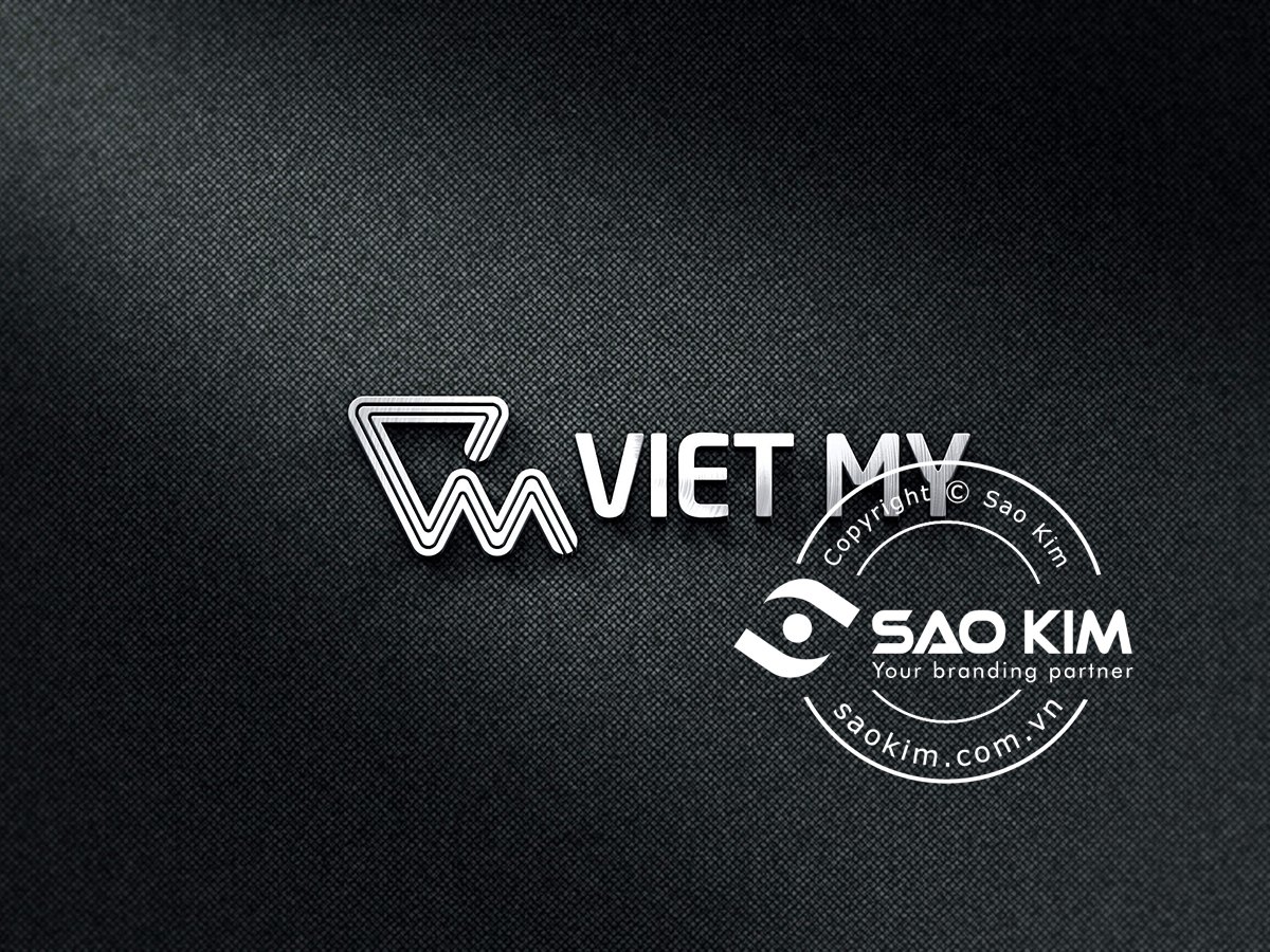 VIỆT MỸ - Thiết kế logo may gia công Việt Mỹ