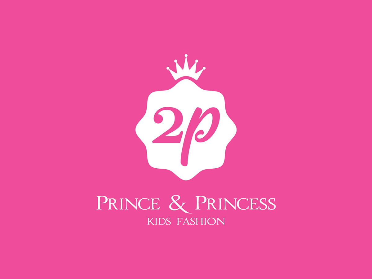 2P - Prince & Princess - Ấn tượng với mẫu thiết kế logo và bộ nhận diện thương hiệu thời trang trẻ em 2P