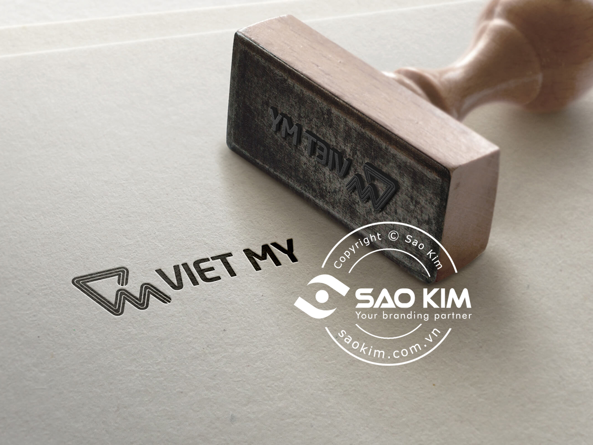 VIỆT MỸ - Thiết kế logo may gia công Việt Mỹ