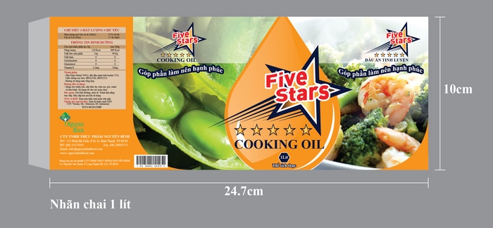 5 STARS - Thiết kế thương hiệu dầu ăn 5Stars