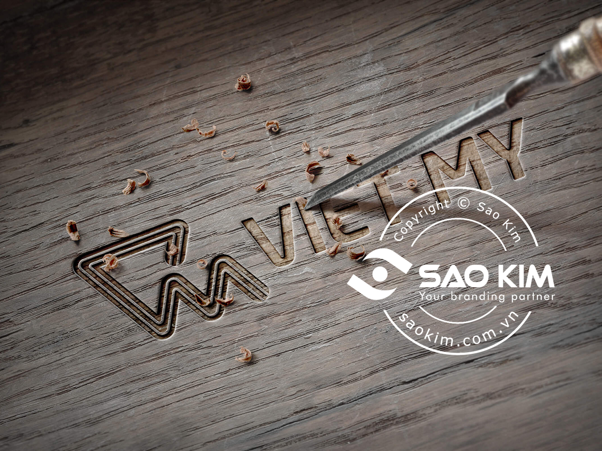 VIỆT MỸ - Thiết kế logo may gia công Việt Mỹ