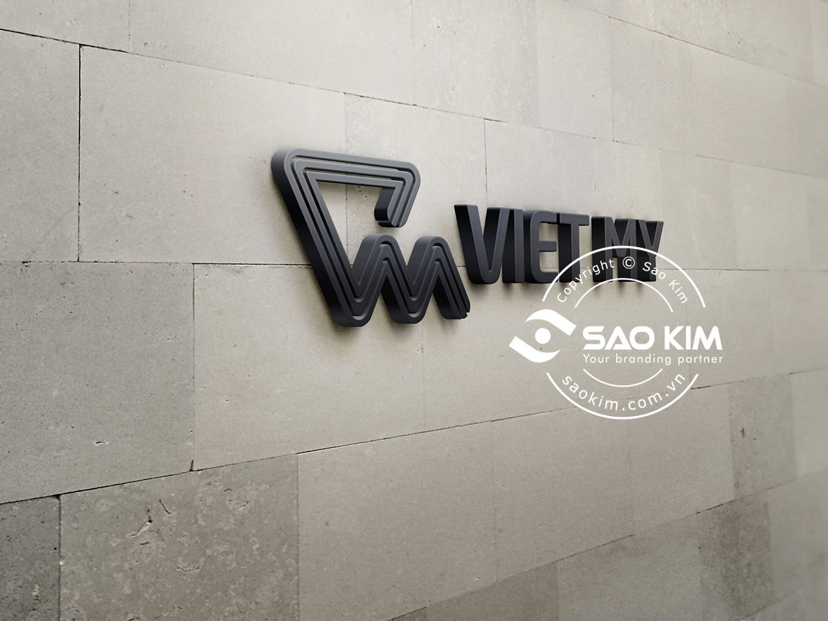 VIỆT MỸ - Thiết kế logo may gia công Việt Mỹ