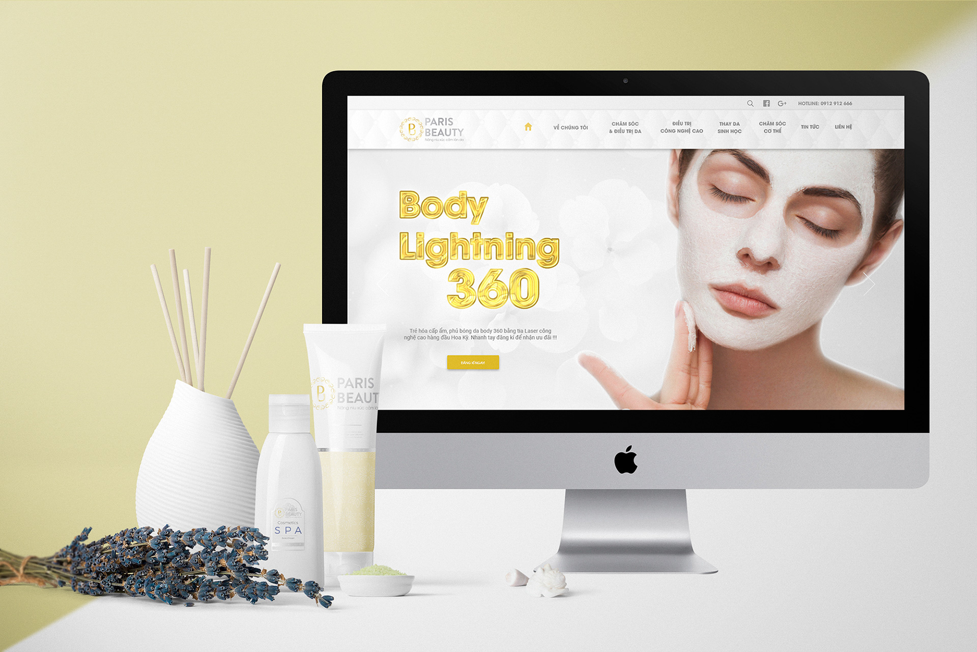 PARIS BEAUTY - Sáng tác slogan, thiết kế logo thương hiệu và website spa Paris Beauty