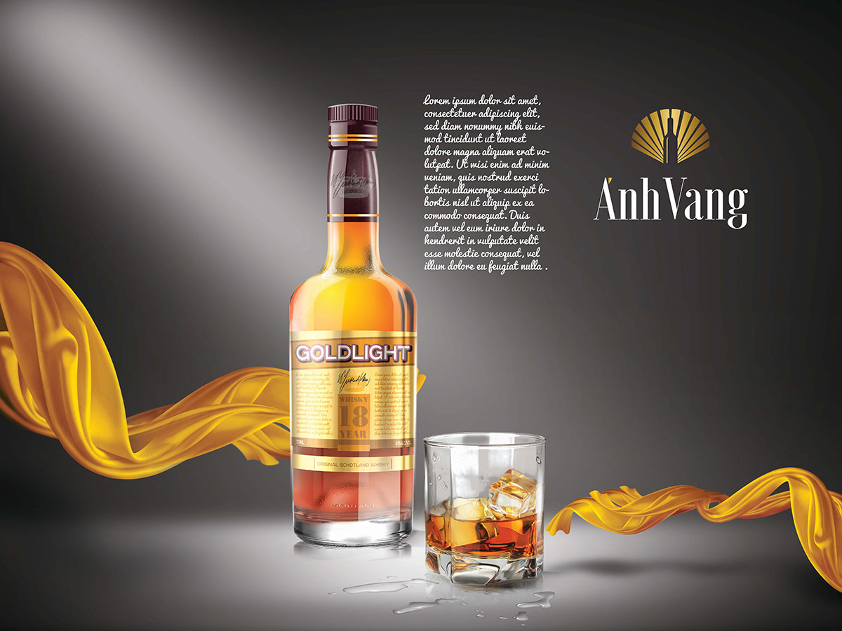 ÁNH VANG - Thiết kế logo rượu nhập khẩu Ánh Vang