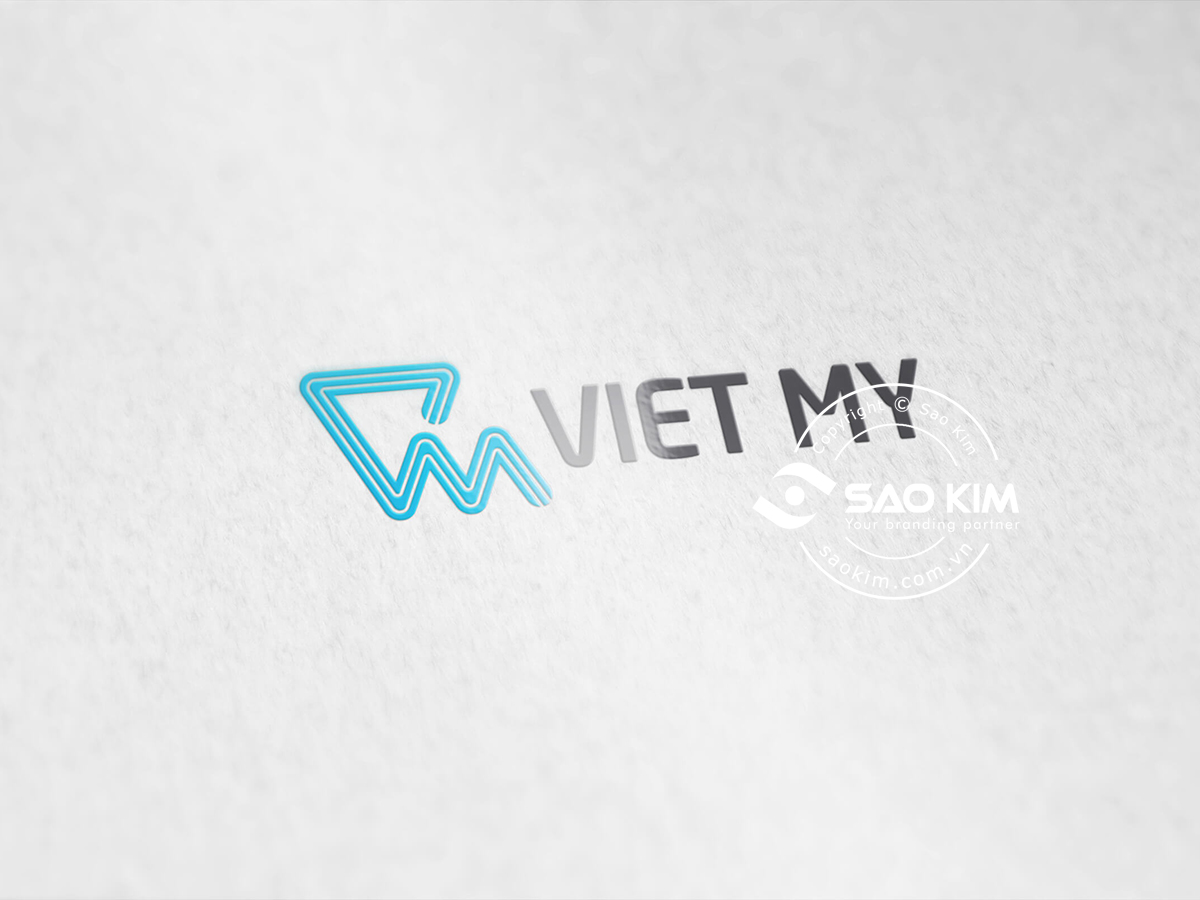 VIỆT MỸ - Thiết kế logo may gia công Việt Mỹ