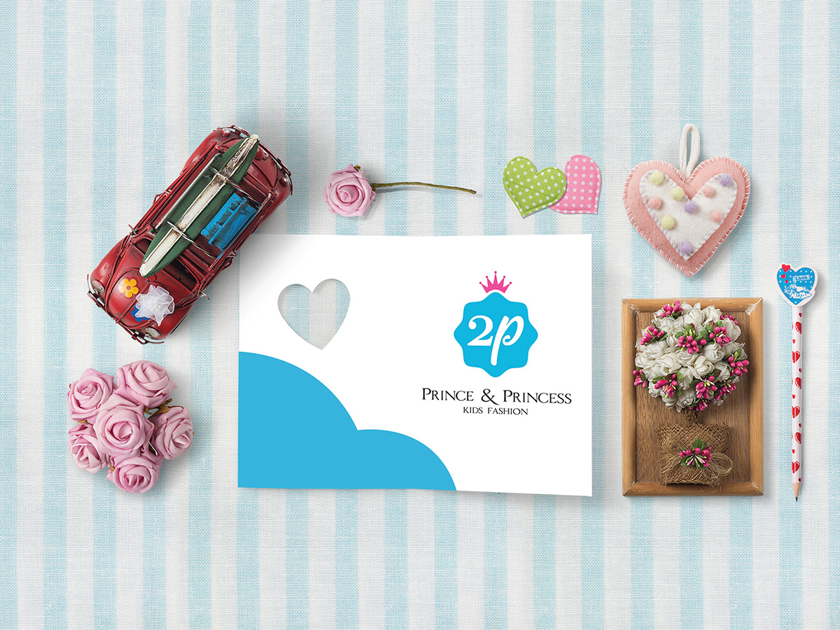 2P - Prince & Princess - Ấn tượng với mẫu thiết kế logo và bộ nhận diện thương hiệu thời trang trẻ em 2P