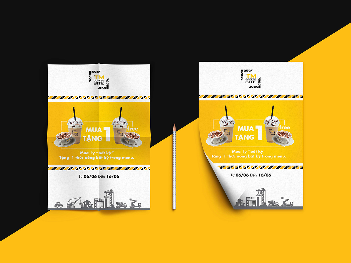 TM COFFEE SITE - Thiết kế logo và bộ nhận diện chuỗi cafe TM Coffee Site