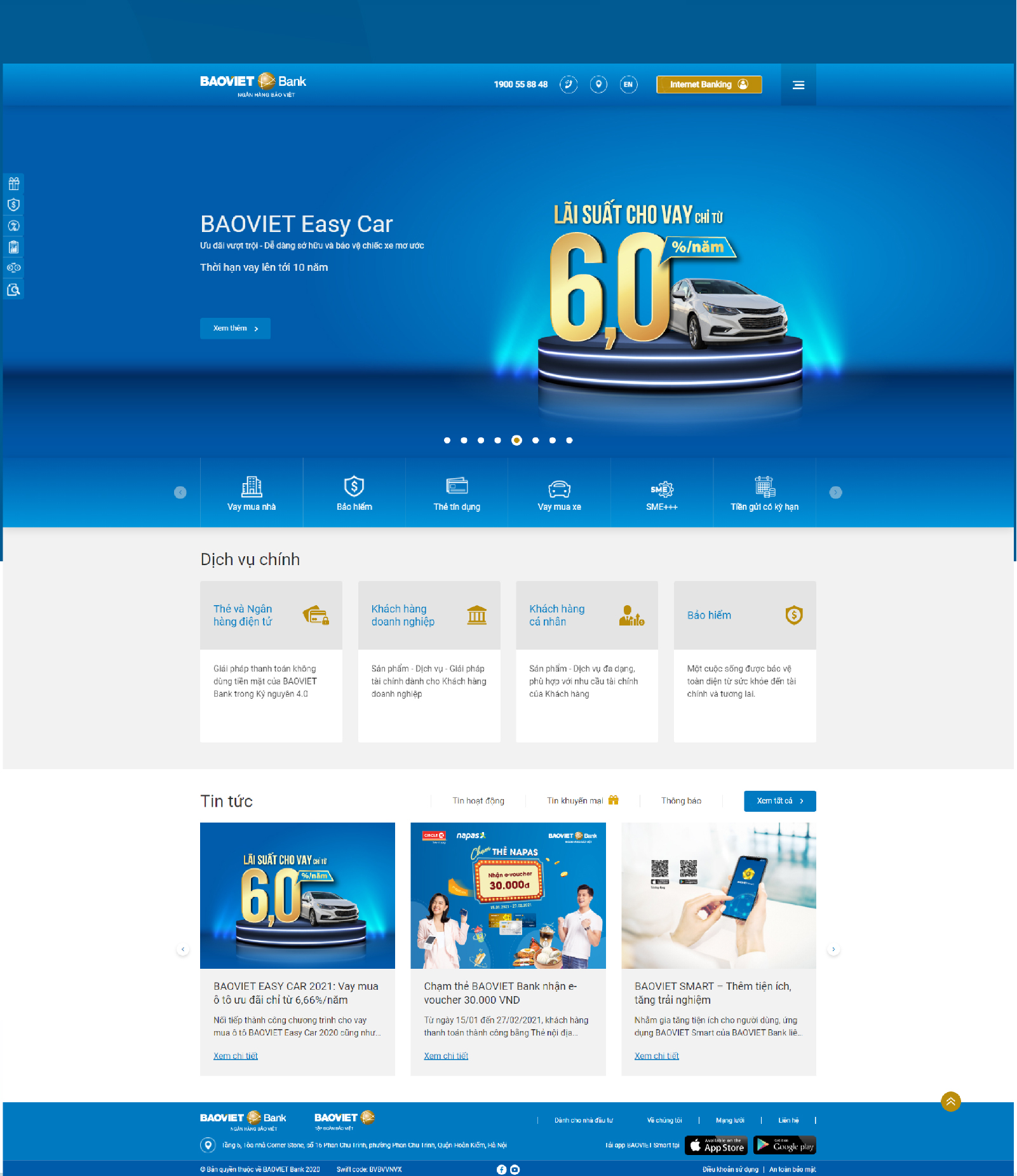 BẢO VIỆT BANK - Design Website BaoViet Bank