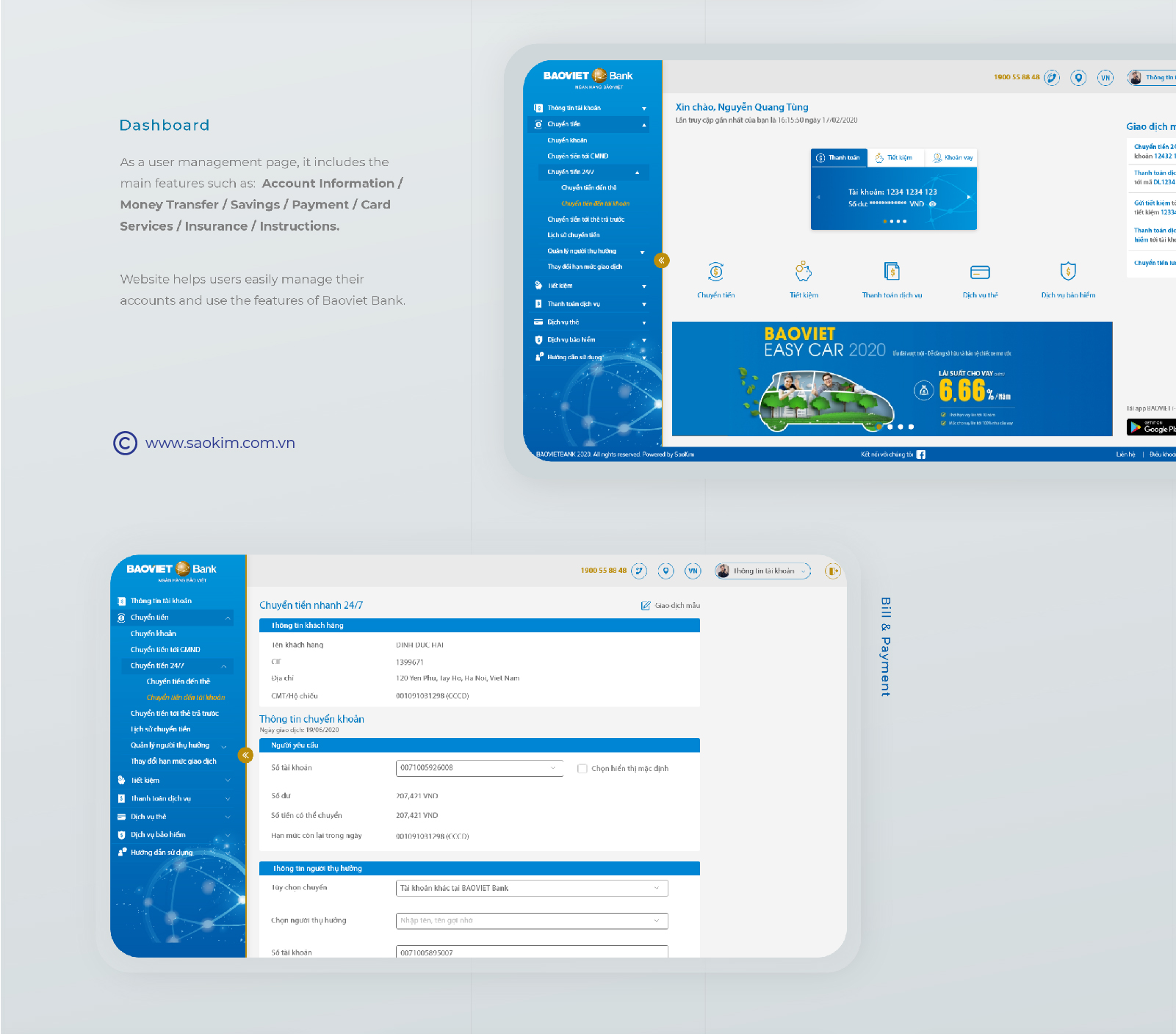 BẢO VIỆT BANK - Design Website BaoViet Bank