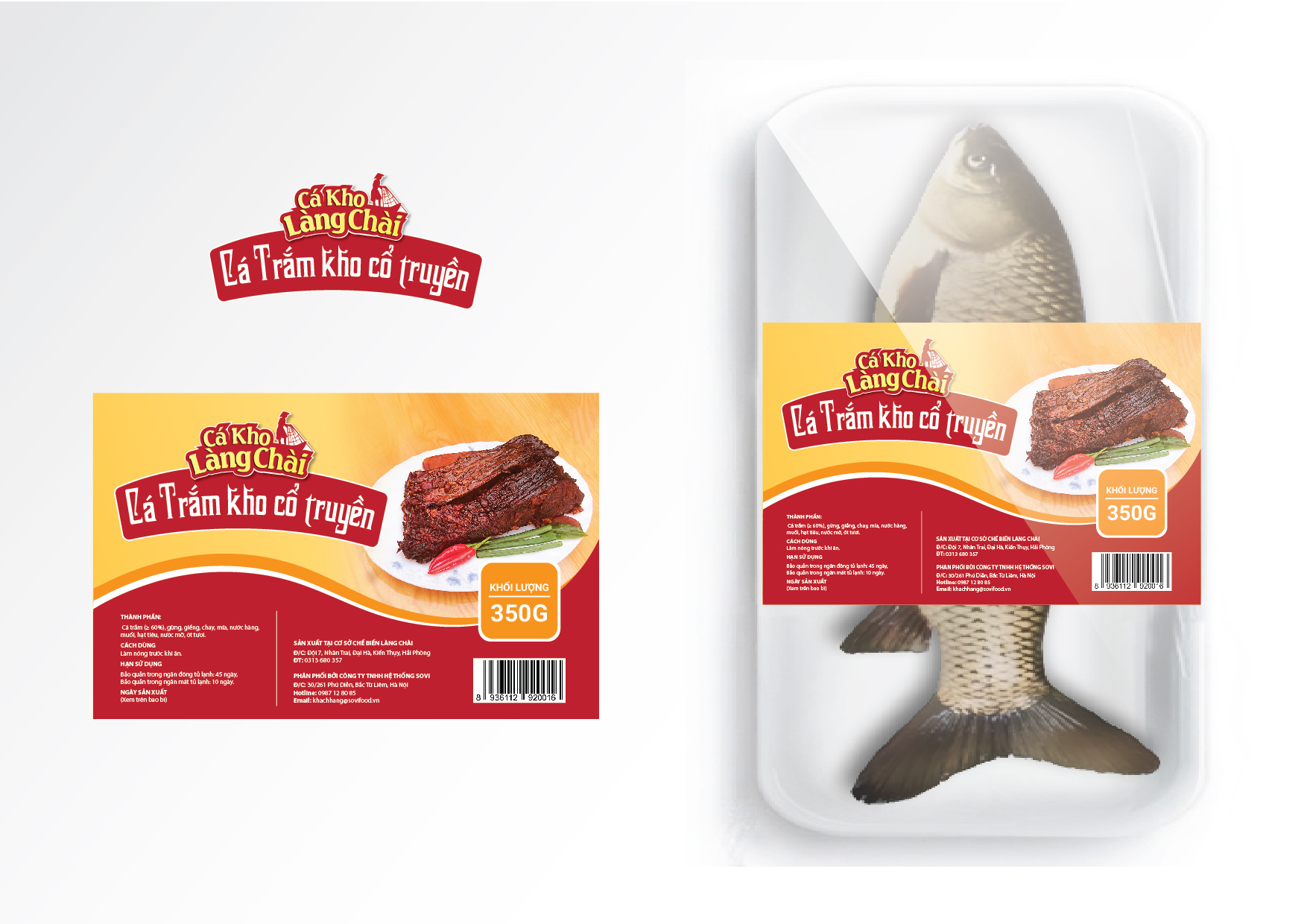 CÁ KHO LÀNG CHÀI - Thiết kế bao bì sản phẩm truyền thống Cá Kho Làng Chài dịp lễ Tết