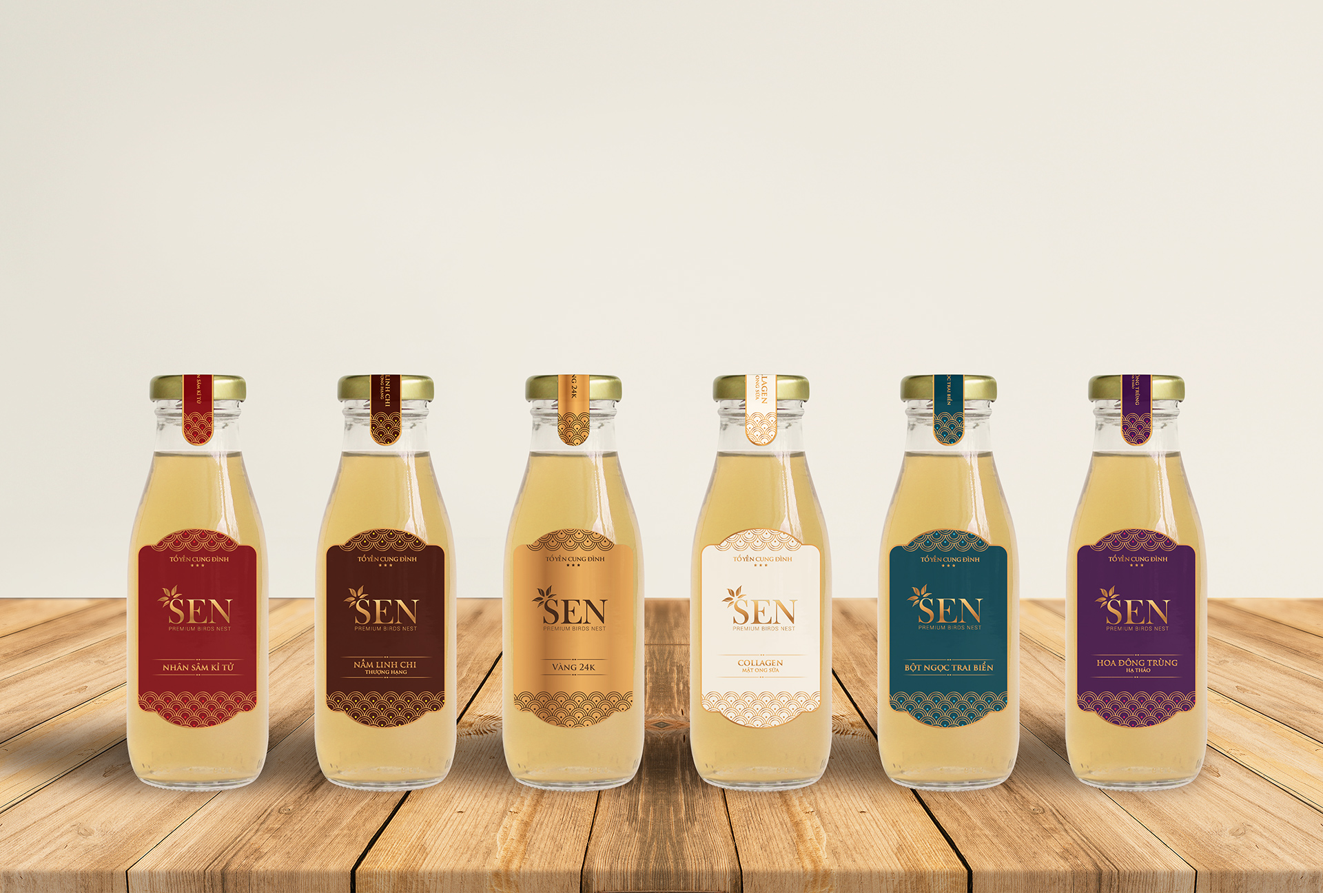 SEN PEARL & NEST - Thiết kế bộ bao bì nhãn mác sản phẩm yến chưng và tổ yến khô thương hiệu Sen Pearl & Nest