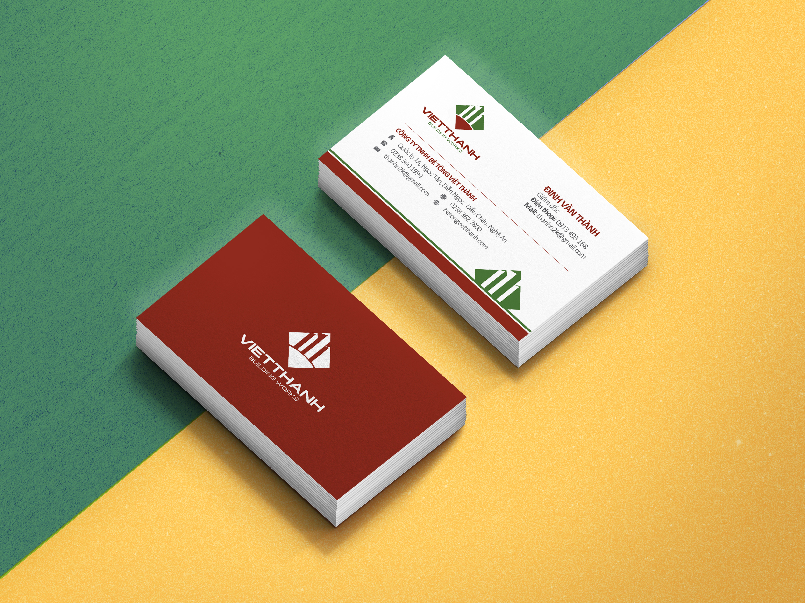 VIỆT THÀNH - Thiết kế logo và bộ nhận diện thương hiệu cơ bản Công ty bê tông Việt Thành