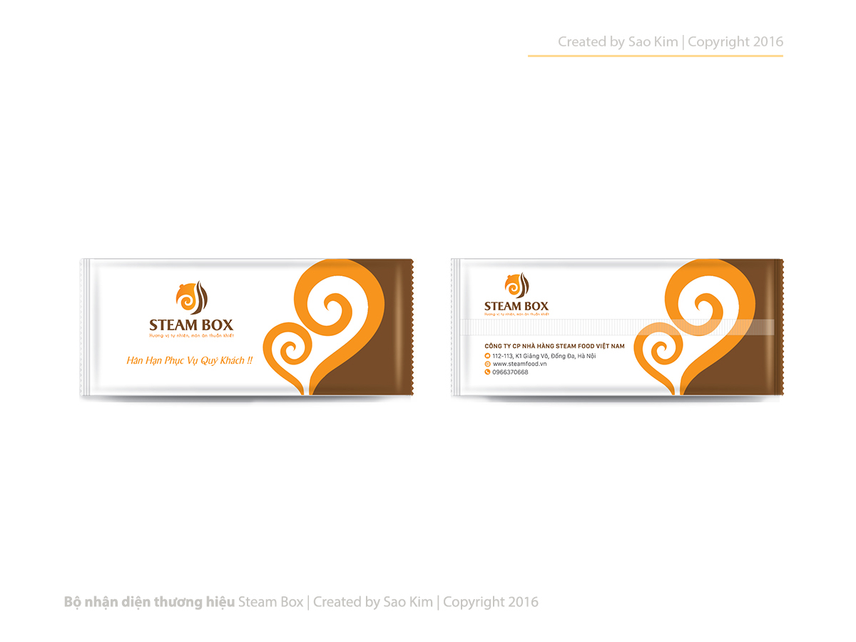 STEAM BOX - Thiết kế logo và nhận diện thương hiệu nhà hàng đồ hấp Steam Box