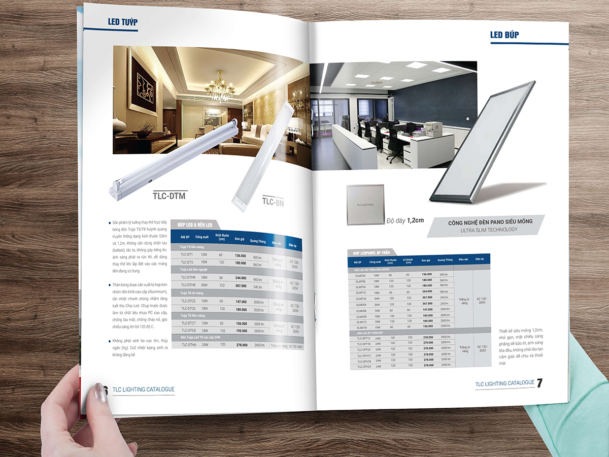 TLC LIGHTING - Thiết kế bao bì và catalogue thiết bị chiếu sáng TLC Lighting