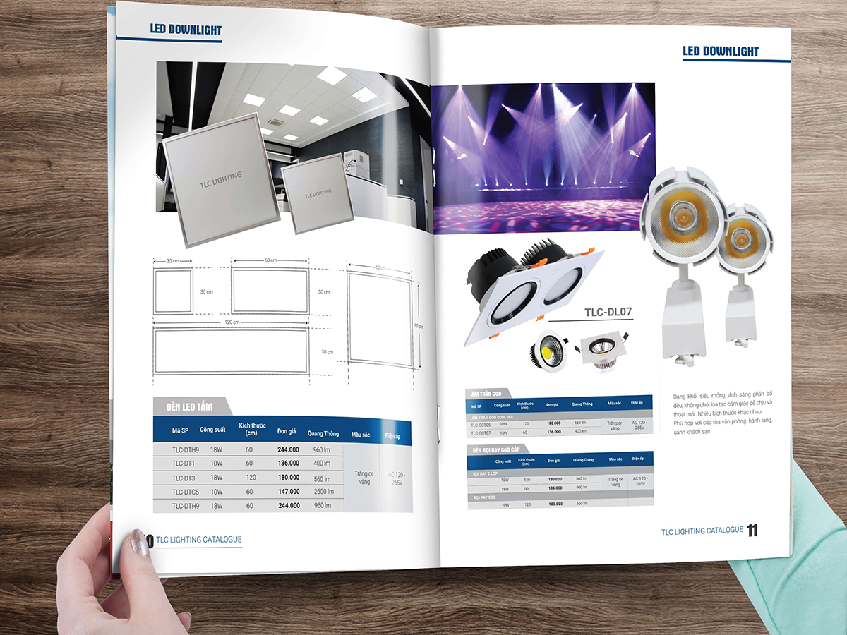 TLC LIGHTING - Thiết kế bao bì và catalogue thiết bị chiếu sáng TLC Lighting