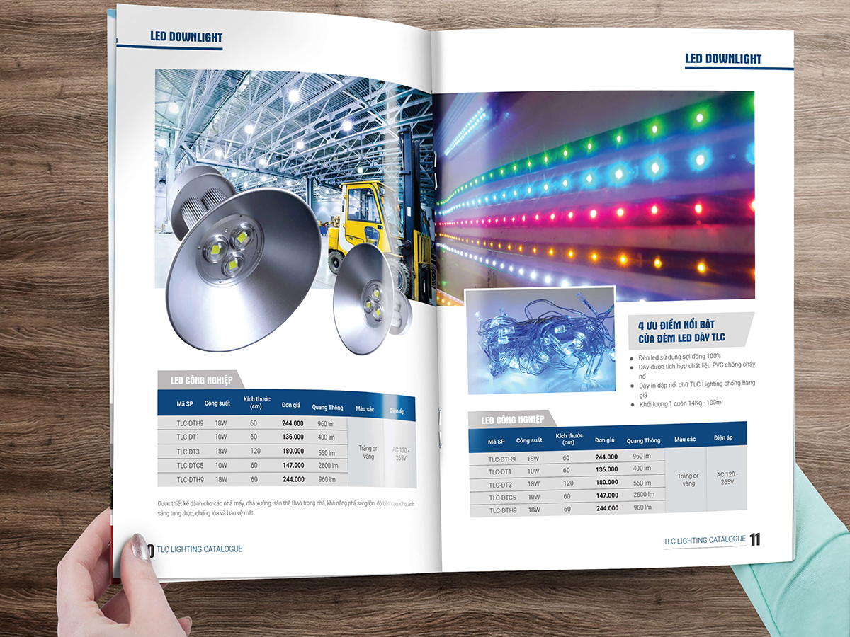 TLC LIGHTING - Thiết kế bao bì và catalogue thiết bị chiếu sáng TLC Lighting