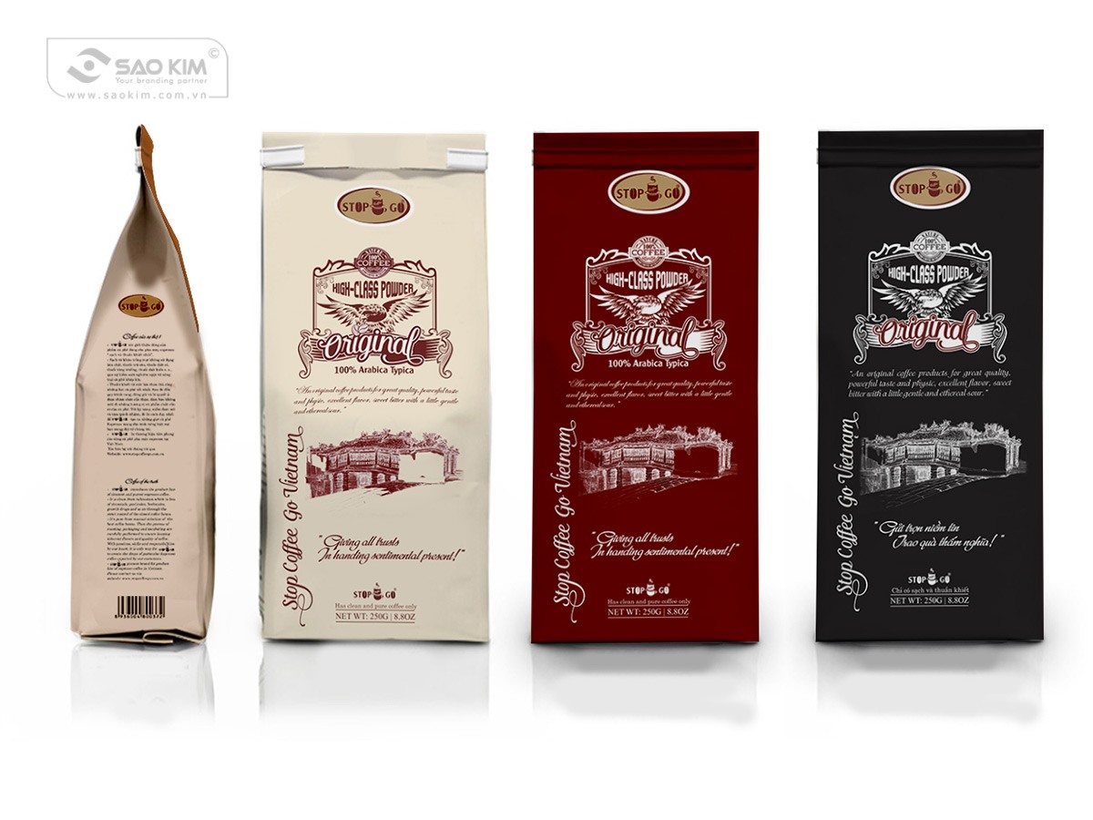STOP COFFEE GO - Thiết kế bao bì sản phẩm cà phê cao cấp STOP COFFEE GO