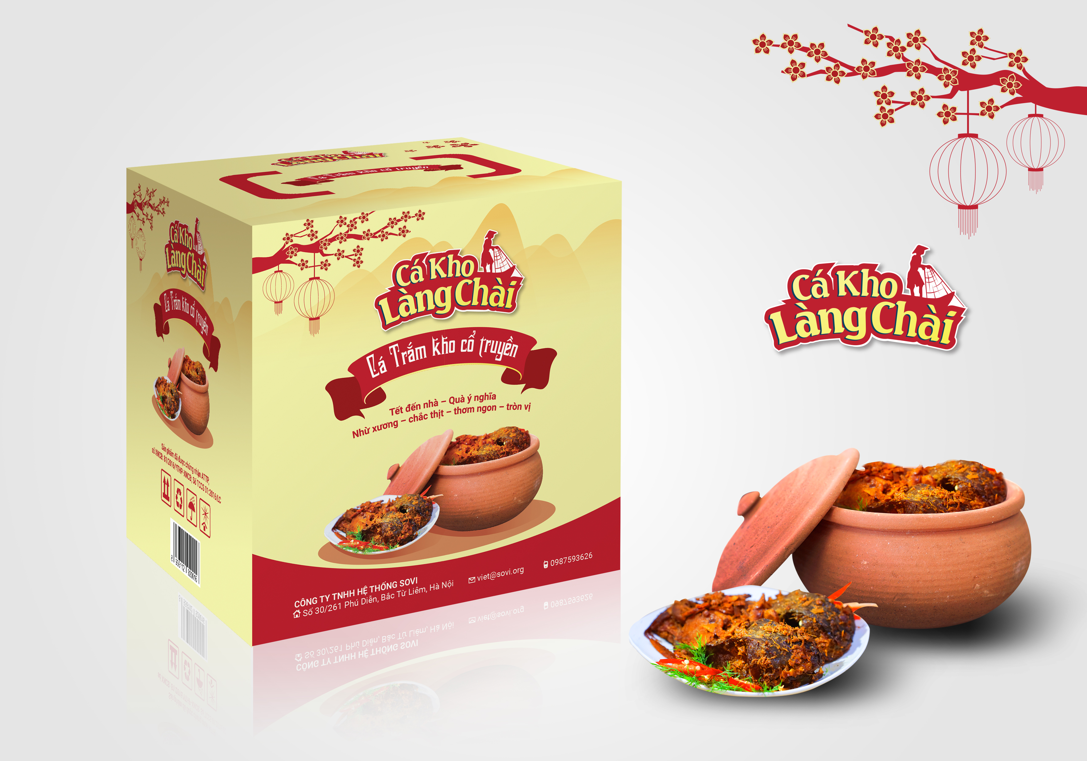 CÁ KHO LÀNG CHÀI - Thiết kế bao bì sản phẩm truyền thống Cá Kho Làng Chài dịp lễ Tết