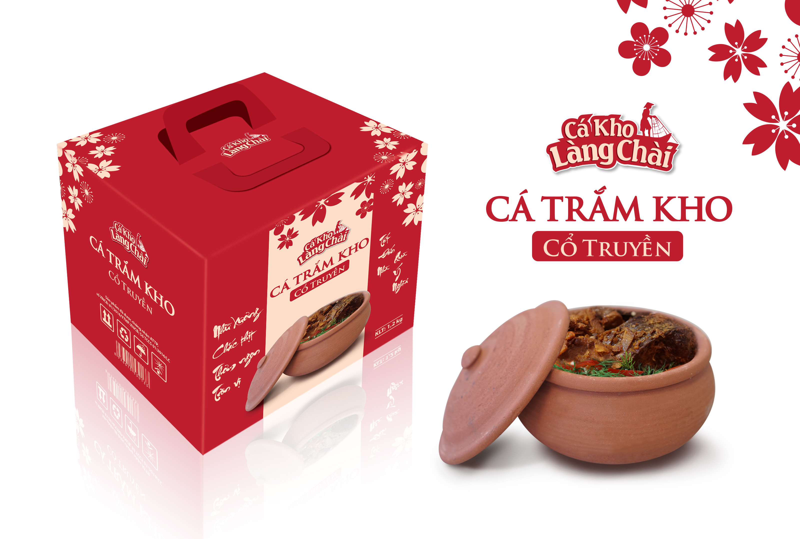 CÁ KHO LÀNG CHÀI - Thiết kế bao bì sản phẩm truyền thống Cá Kho Làng Chài dịp lễ Tết