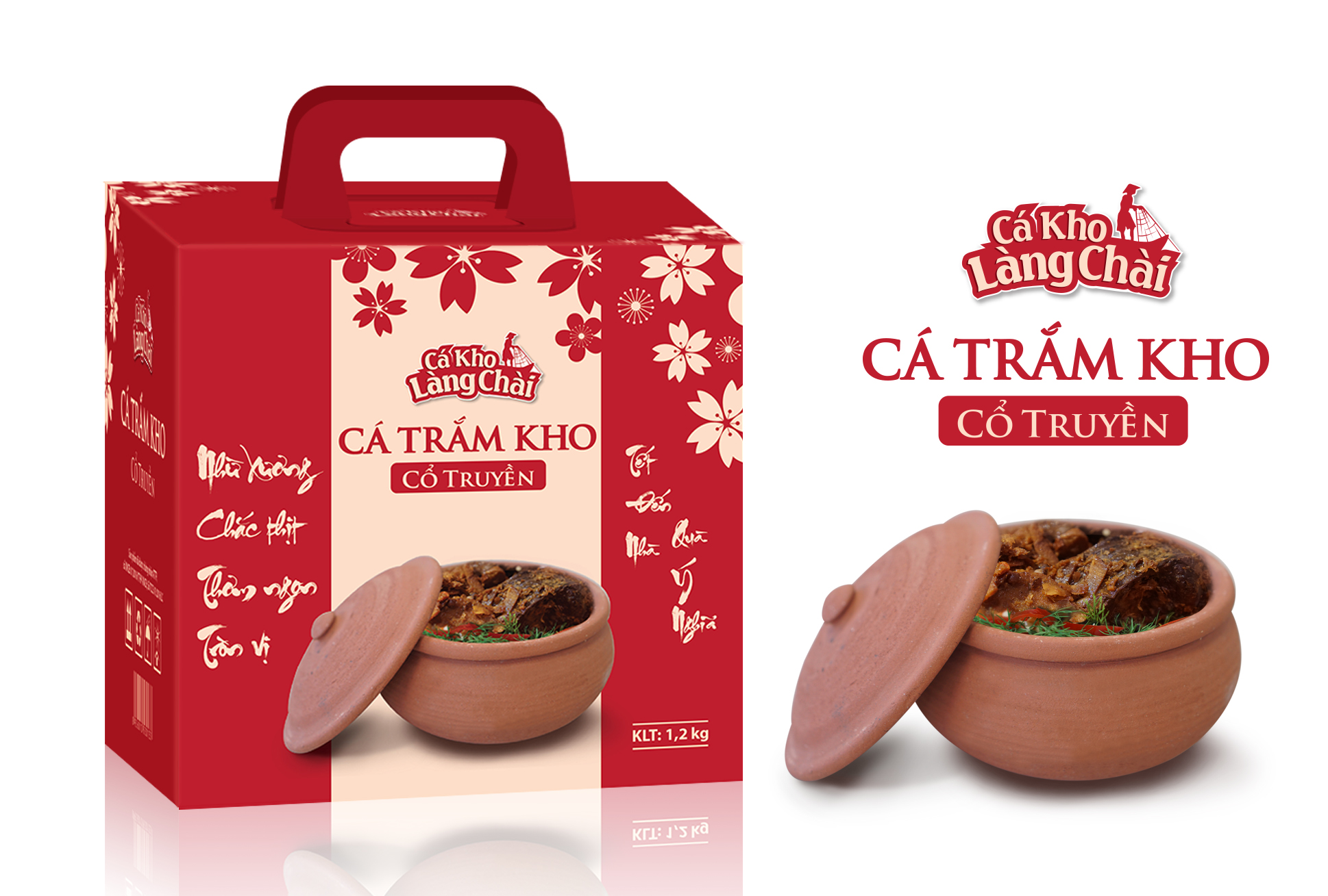 CÁ KHO LÀNG CHÀI - Thiết kế bao bì sản phẩm truyền thống Cá Kho Làng Chài dịp lễ Tết