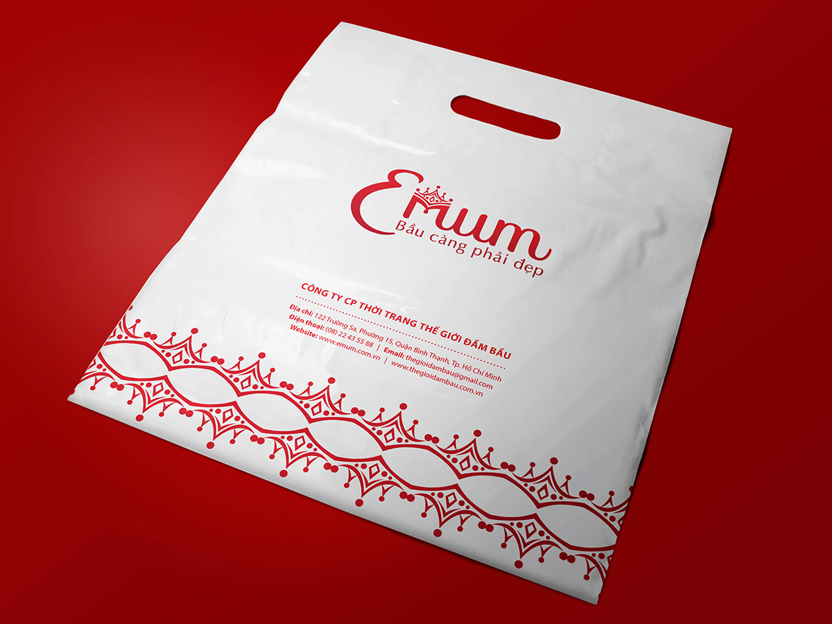EMUM - Thiết kế logo và nhận diện thương hiệu thời trang đầm bầu EMUM
