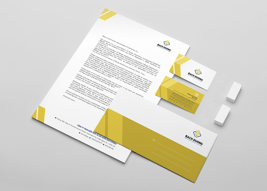 BẠCH DƯƠNG CONSTRUCTION - Thiết kế logo và nhận diện thương hiệu công ty xây dựng Bạch Dương