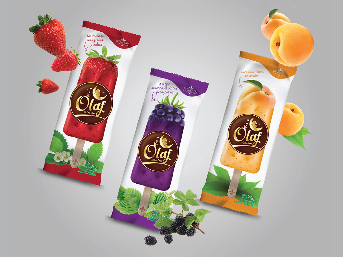 OLAF - Đặt tên thương hiệu và thiết kế logo kem tràng tiền OLAF