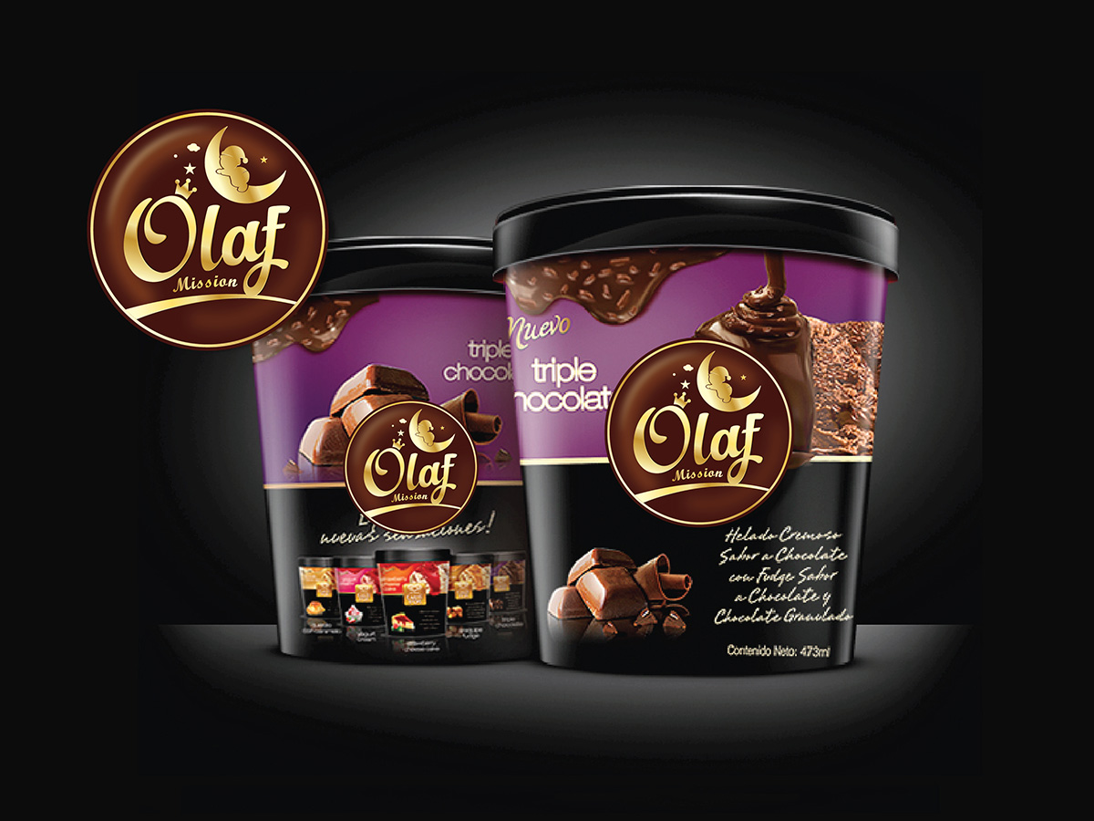 OLAF - Đặt tên thương hiệu và thiết kế logo kem tràng tiền OLAF