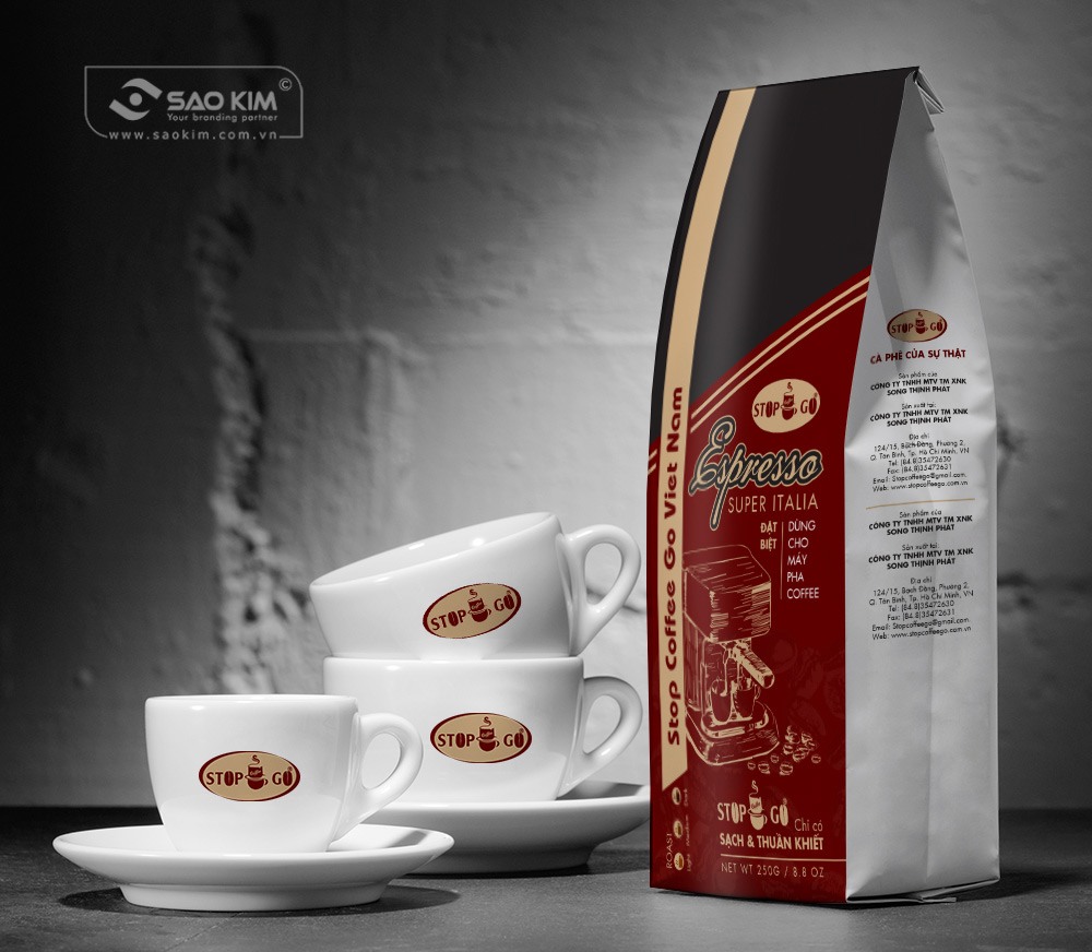 STOP COFFEE GO - Thiết kế bao bì sản phẩm cà phê cao cấp STOP COFFEE GO