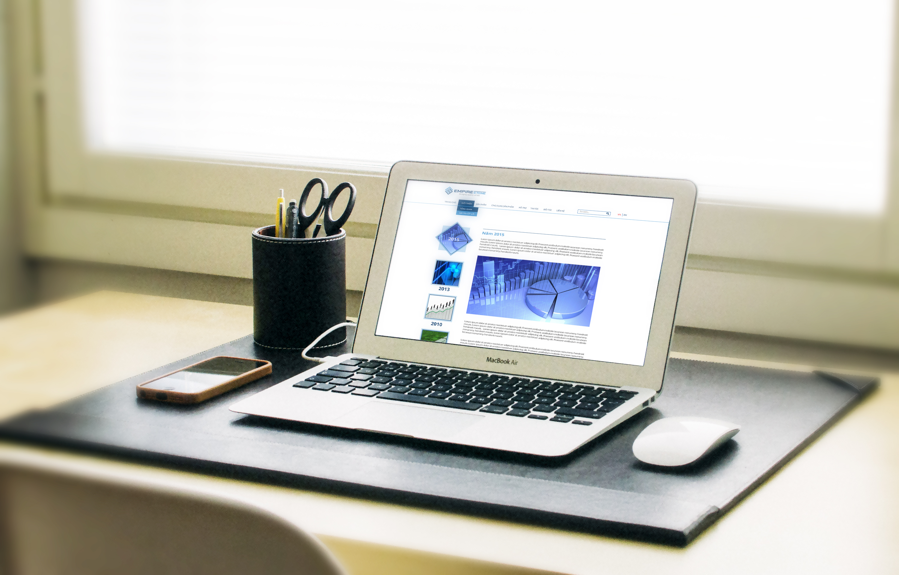 PHÚ SƠN STONE - Đặt tên và thiết kế thương hiệu mới toàn diện cho đá thạch anh Empire Stone