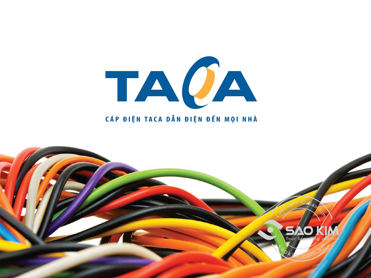 TACA - Thiết kế logo dây cáp điện Taca