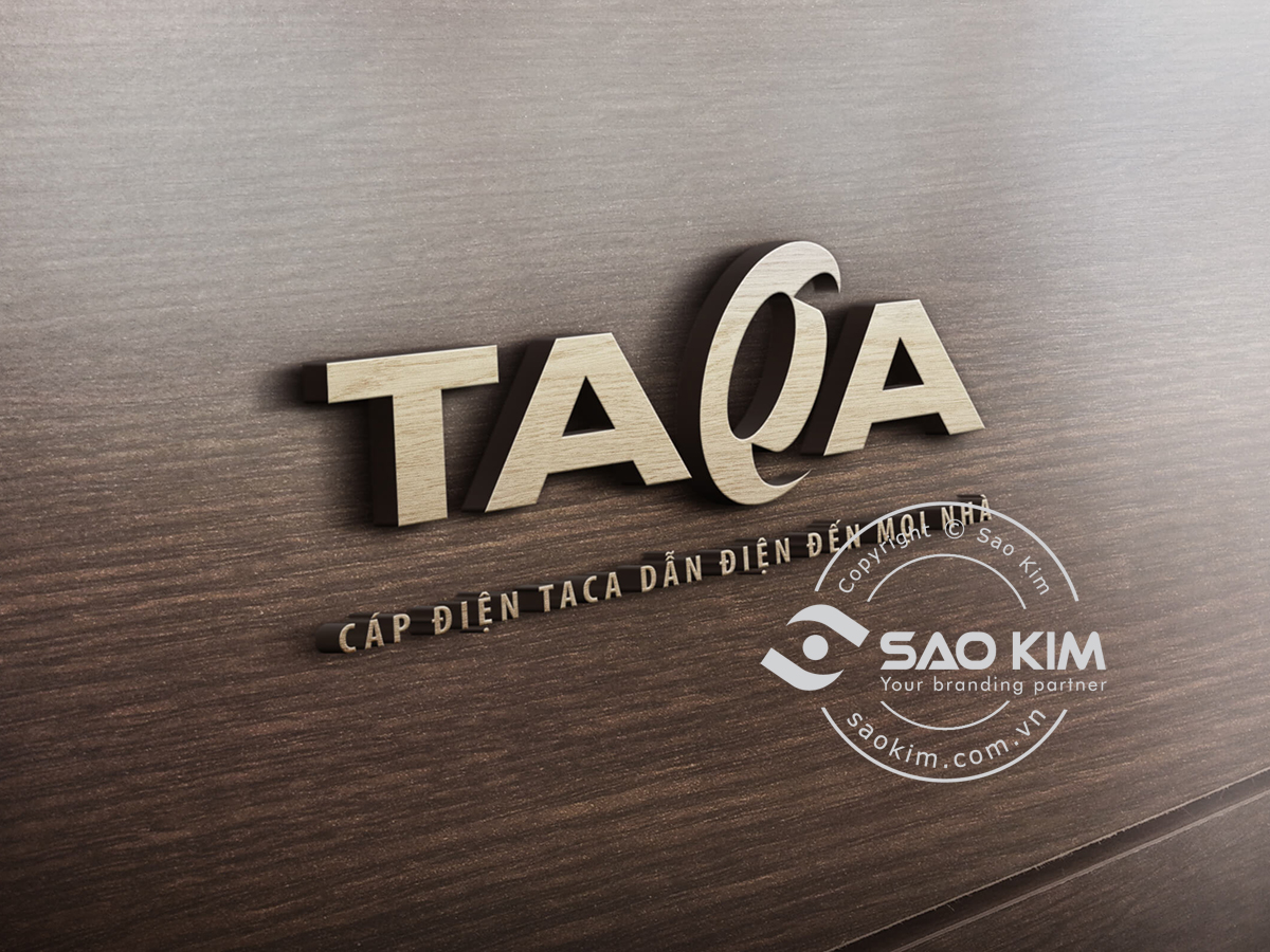 TACA - Thiết kế logo dây cáp điện Taca