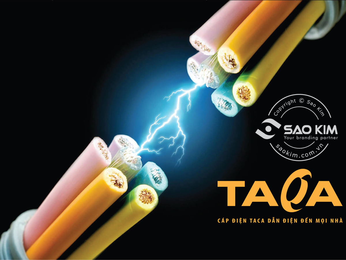 TACA - Thiết kế logo dây cáp điện Taca